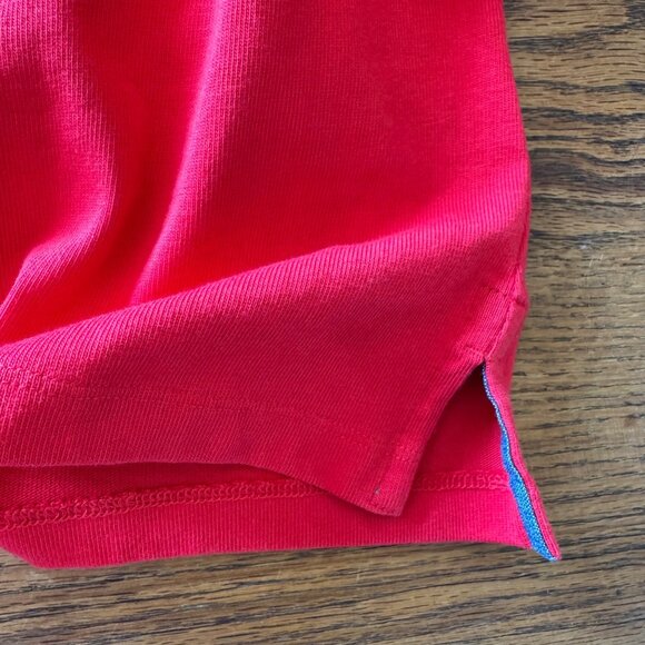 Lands End Womens Shirt LP Red Button-Back Tunic 3/4 Sleeves Heavy Knit - Picture 6 of 9